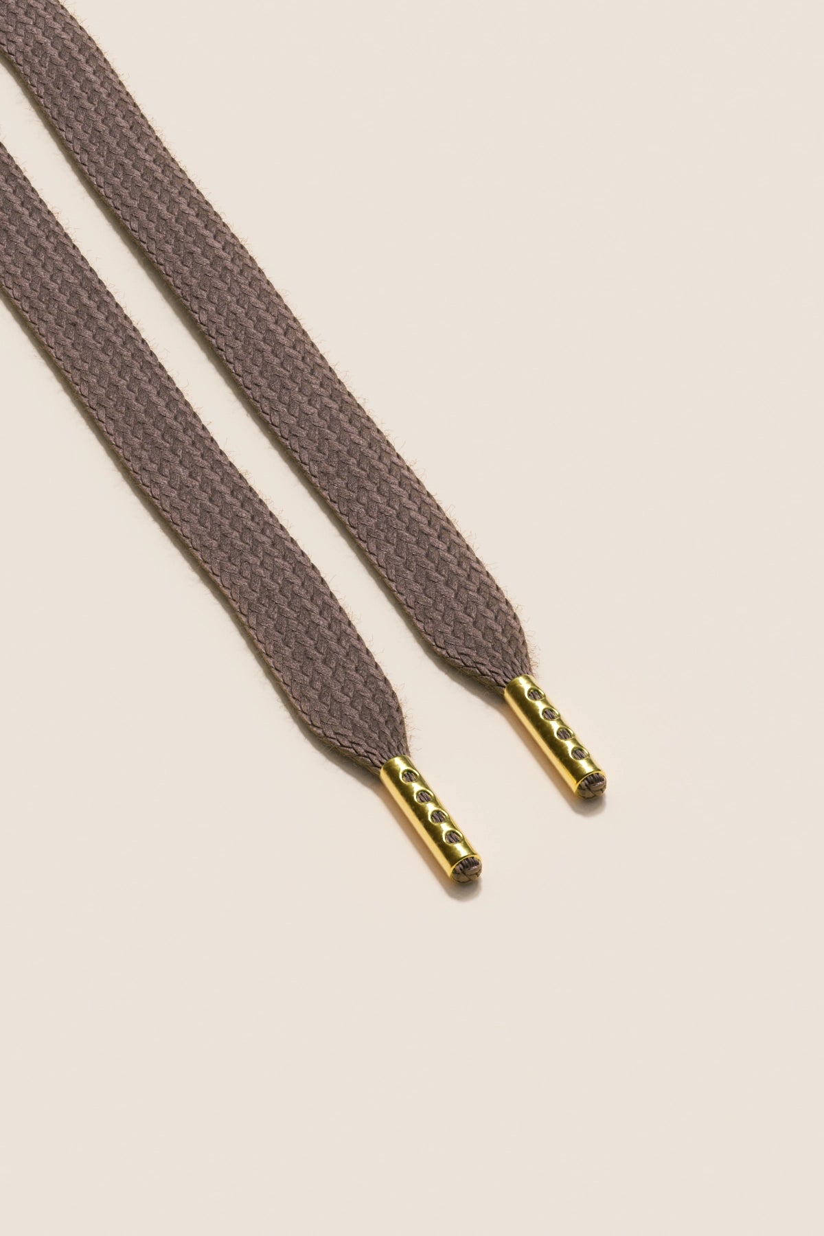 Senkels Mauve Grey Sneaker Shoelaces with Gold Aglets