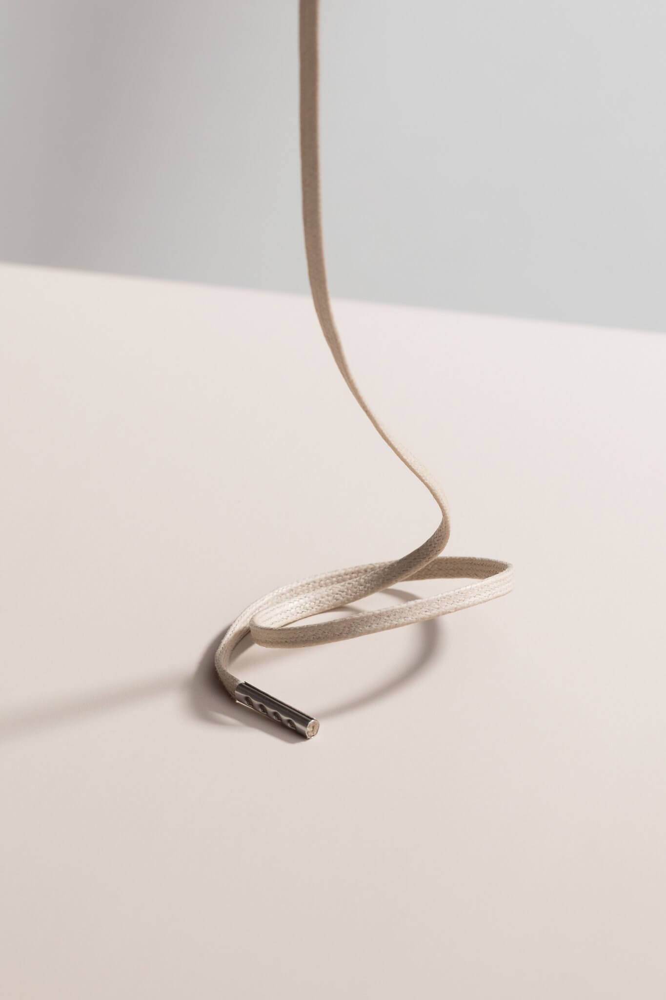 Bone White - 3mm Flat Waxed Shoelaces