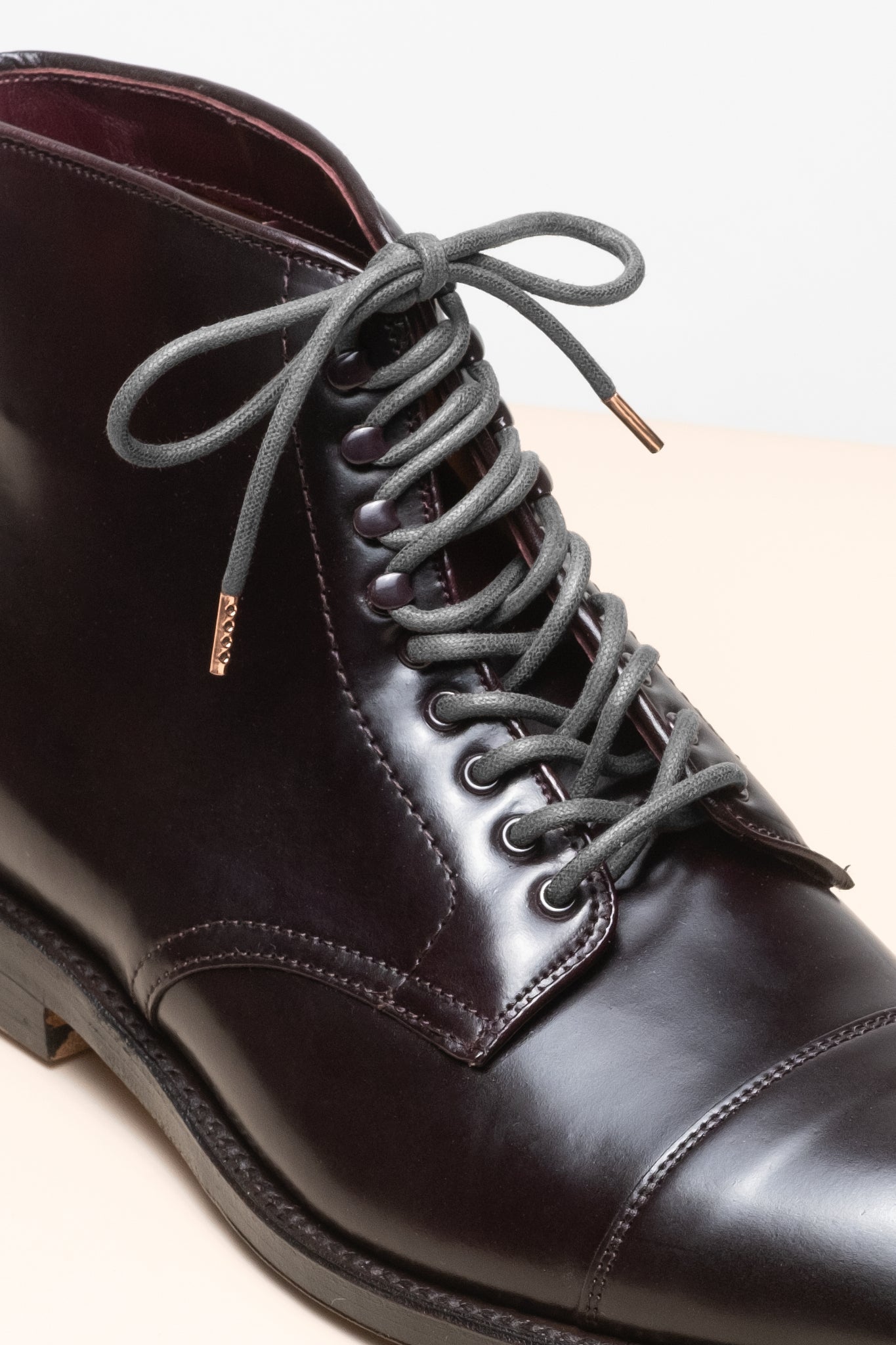 Night Grey - 4mm Round Waxed Shoelaces