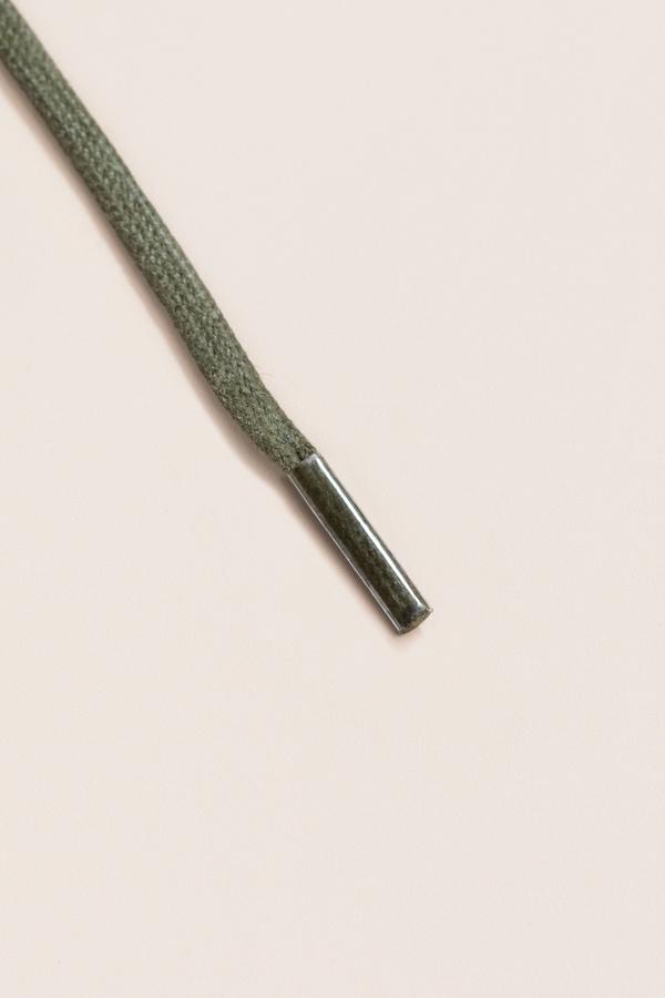 Oliwkowa zieleń - 3mm Płaskie Woskowane Sznurowadła