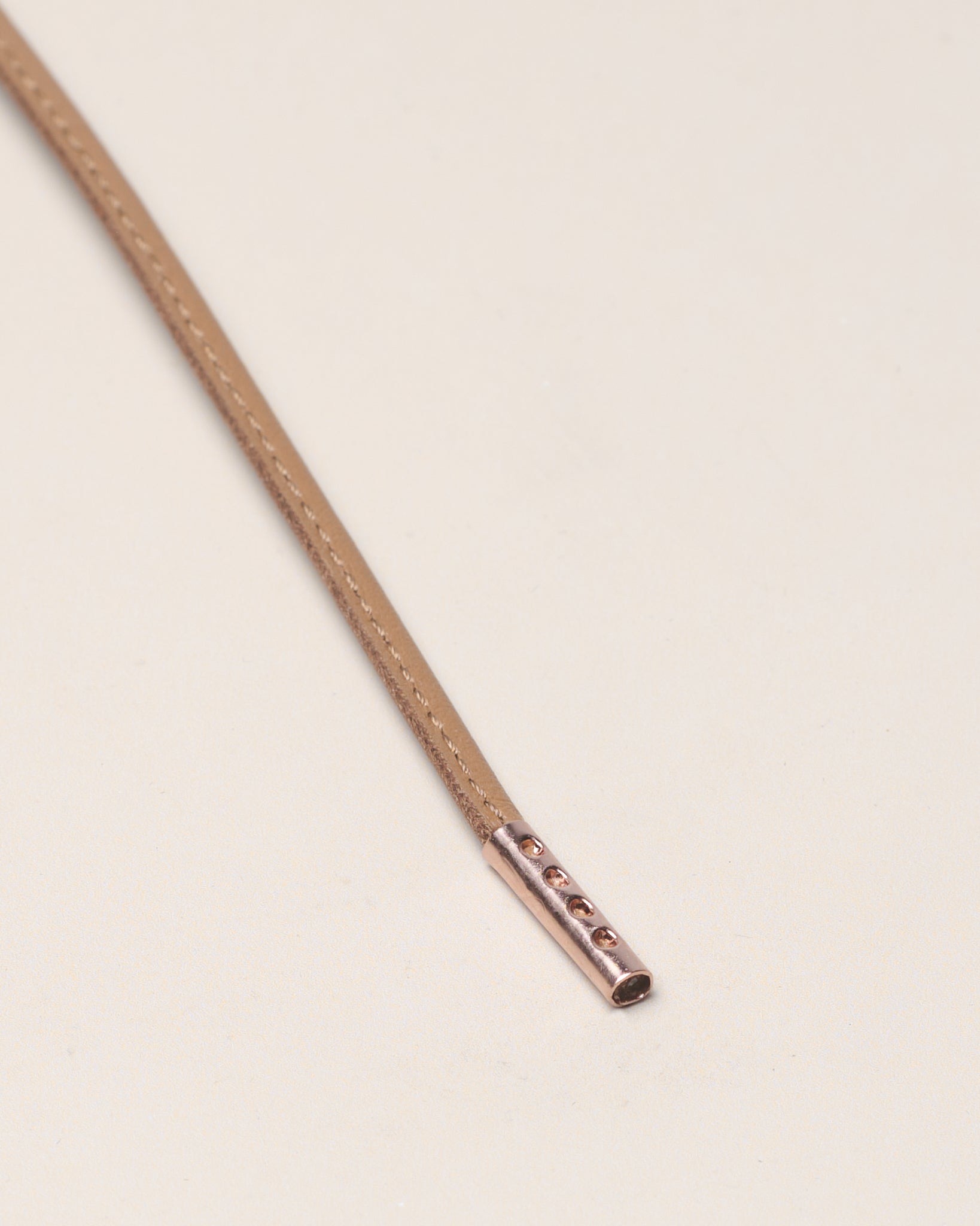 Saddle Brown - 4mm Stitched Leather Shoelaces