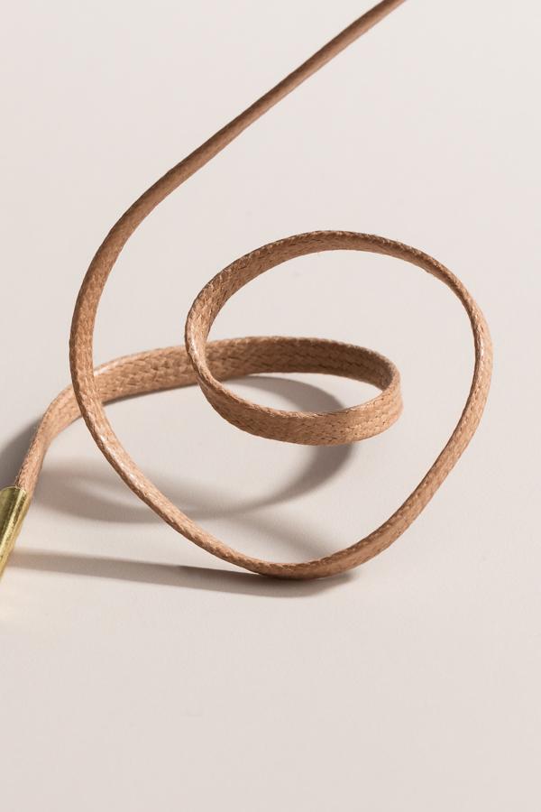 Taupe - 3mm Płaskie Woskowane Sznurowadła