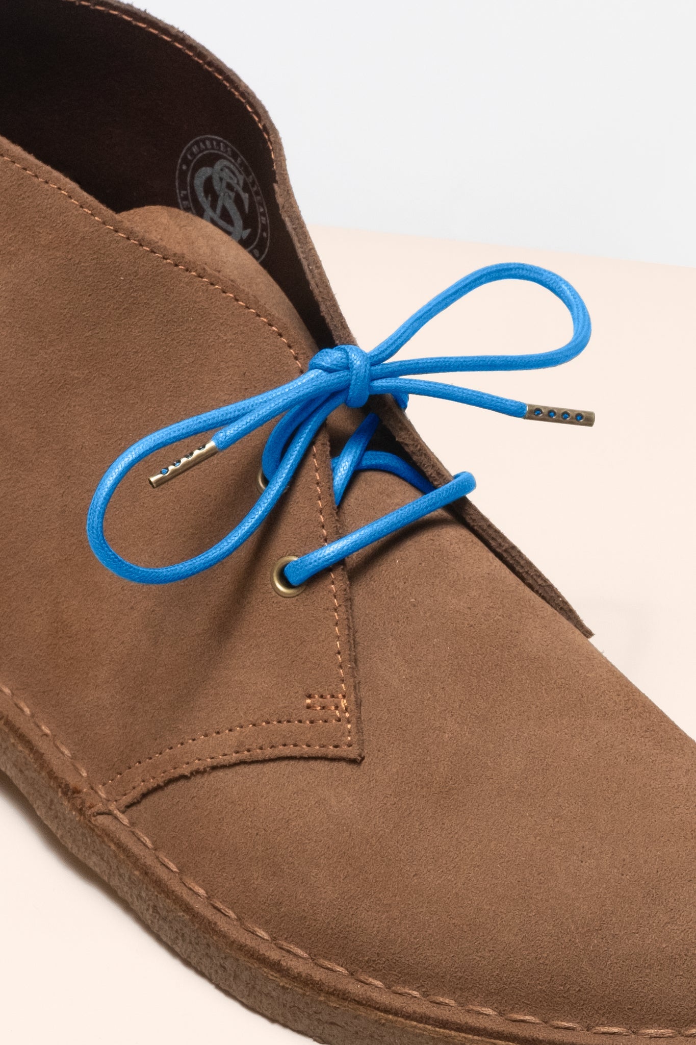 Niebieski Yale - 4mm okrągłe woskowane sznurowadła for boots and shoes made from 100% organic bawełna - Senkels
