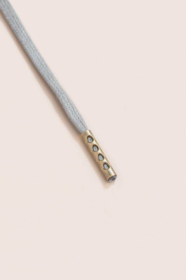Aluminium Grey - 3mm Flat Waxed Shoelaces