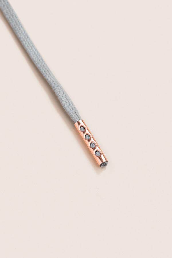 Aluminium Grey - 3mm Flat Waxed Shoelaces