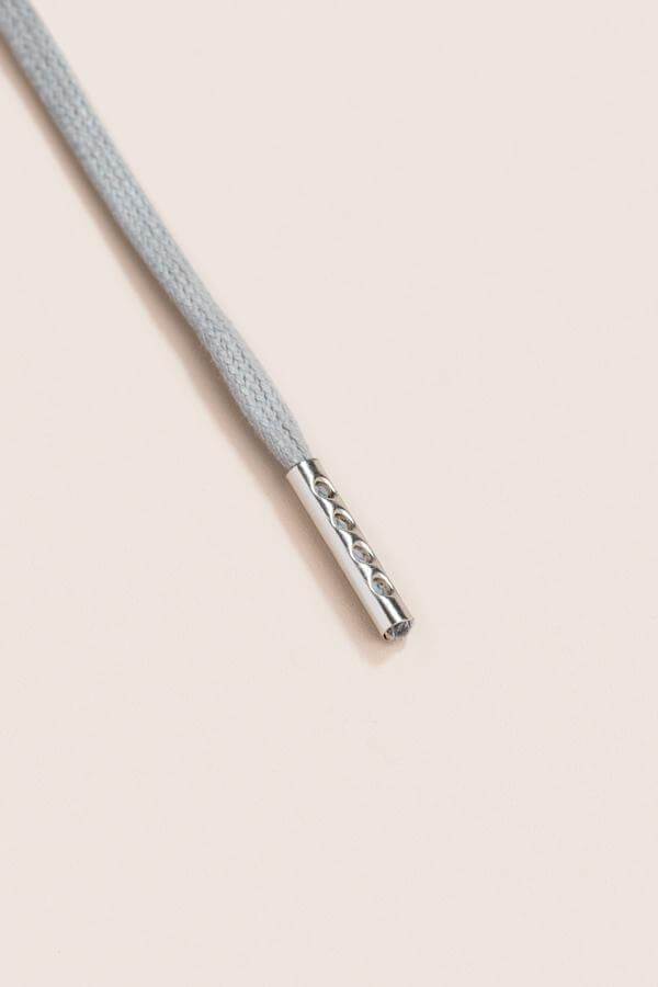 Aluminium Grey - 3mm Flat Waxed Shoelaces