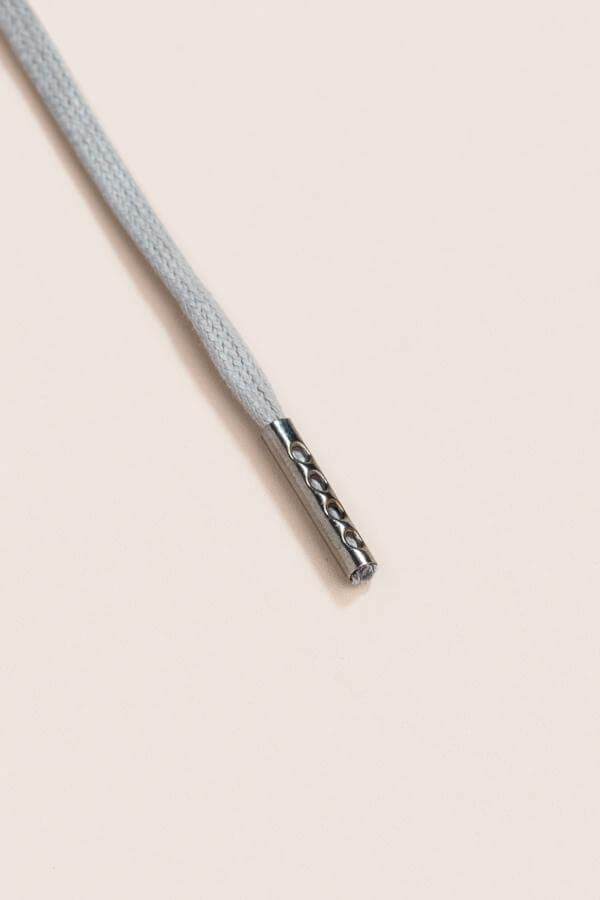 Aluminium Grey - 3mm Flat Waxed Shoelaces