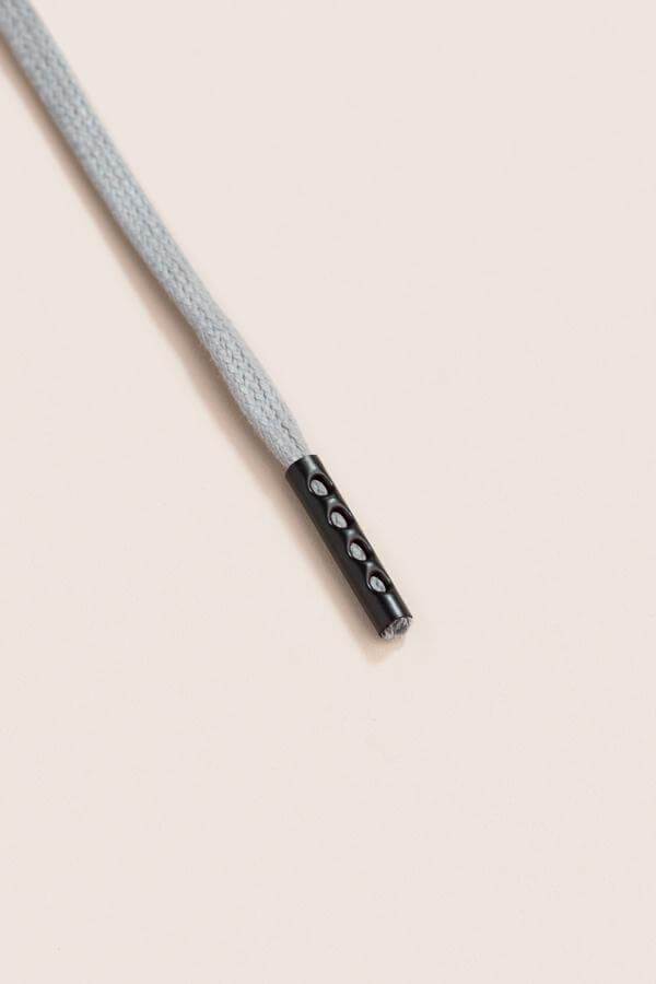 Aluminium Grey - 3mm Flat Waxed Shoelaces