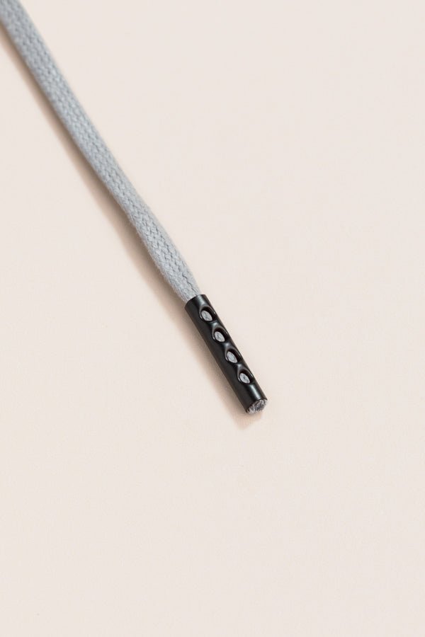 Aluminium Grey - Round Waxed Shoelaces | Senkels