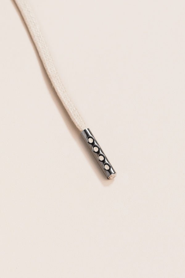 Bone White - 4mm round waxed shoelaces for boots and shoes made from 100% organic cotton - Senkels