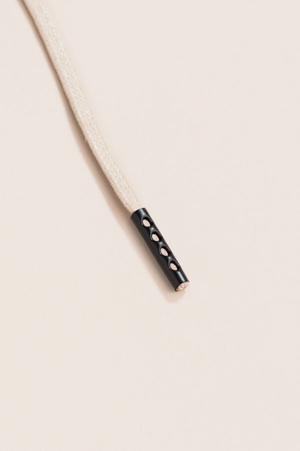 Bone White - 4mm round waxed shoelaces for boots and shoes made from 100% organic cotton - Senkels