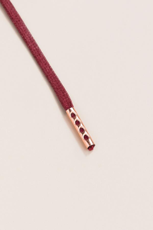 Bordeaux - 3mm Flat Waxed Shoelaces