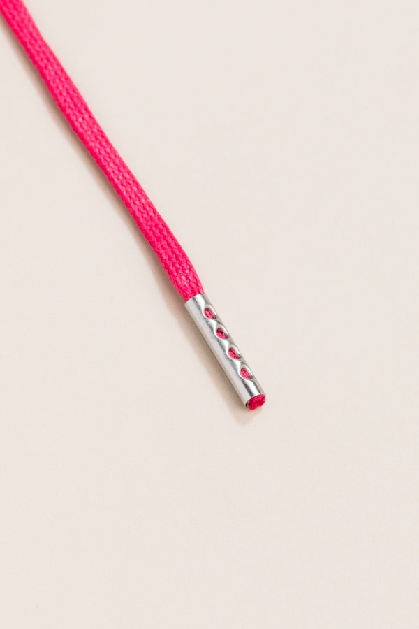 Cerise Pink - 4mm round waxed shoelaces for boots and shoes made from 100% organic cotton - Senkels