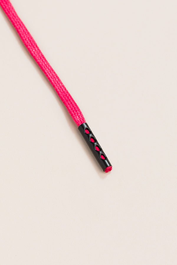 Cerise Pink - 4mm round waxed shoelaces for boots and shoes made from 100% organic cotton - Senkels