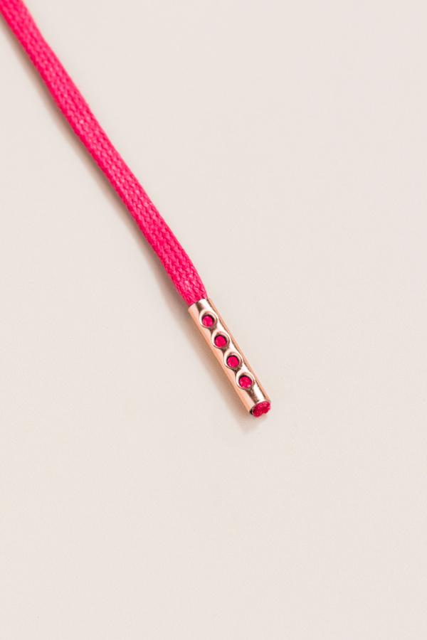 Cerise Pink - 3mm Flat Waxed Shoelaces