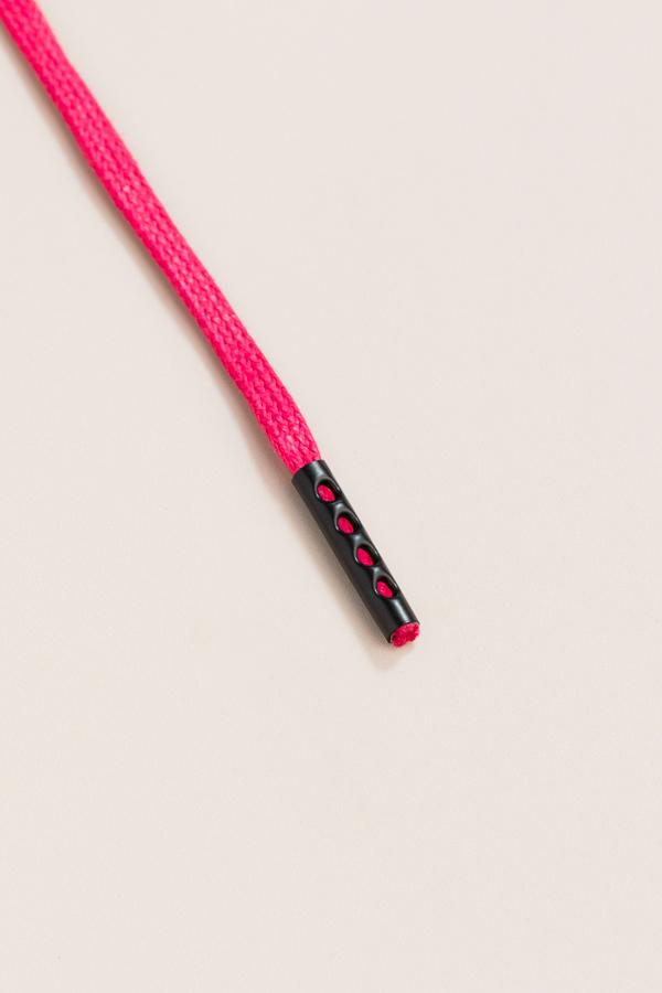 Cerise Pink - 3mm Flat Waxed Shoelaces