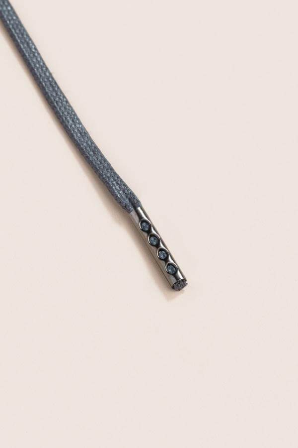 Charcoal Grey - 3mm Flat Waxed Shoelaces