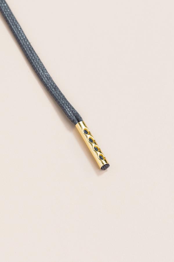 Charcoal Grey - 3mm Flat Waxed Shoelaces