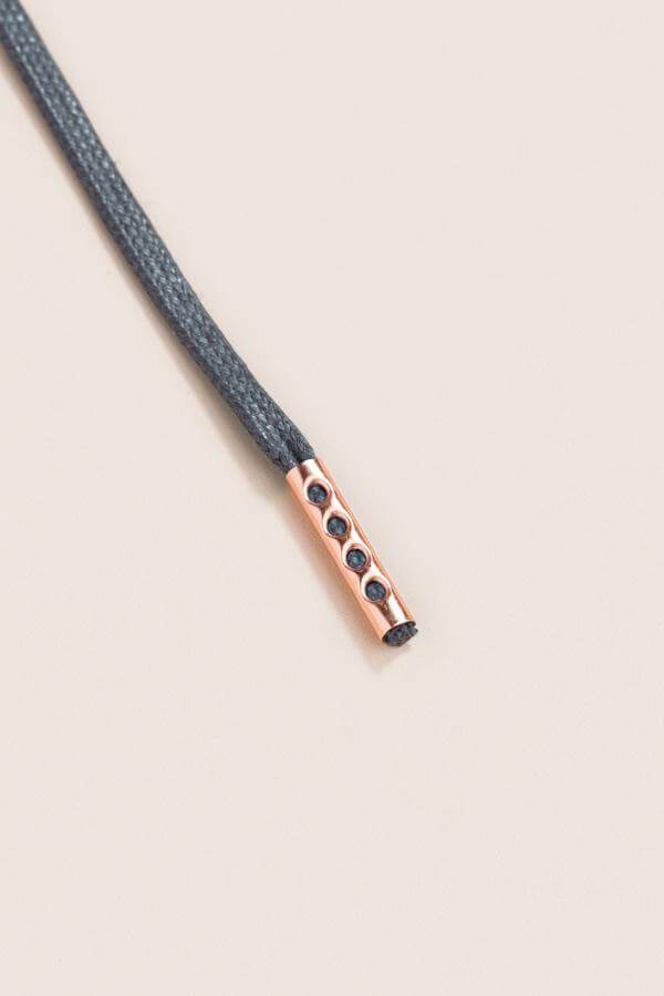 Charcoal Grey - 3mm Flat Waxed Shoelaces