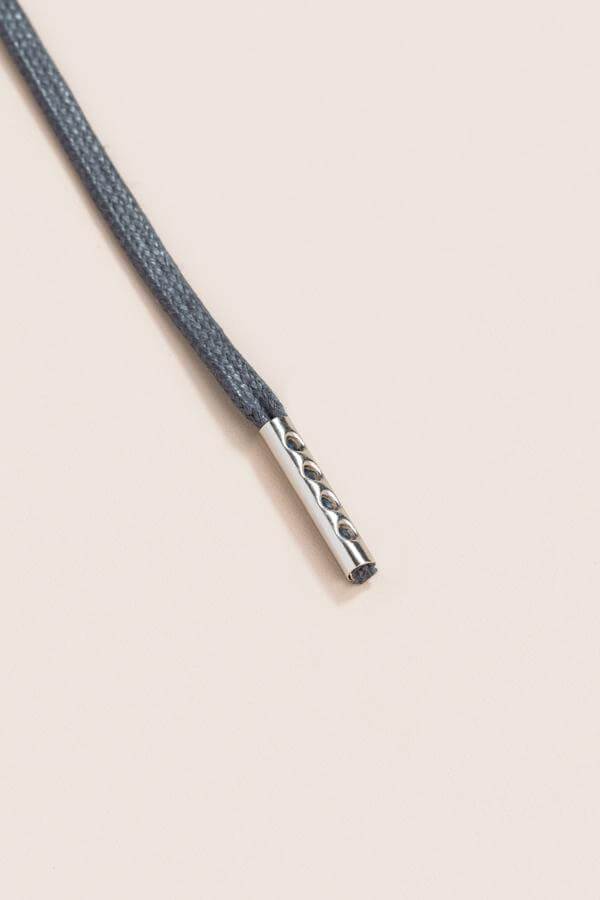 Charcoal Grey - 3mm Flat Waxed Shoelaces