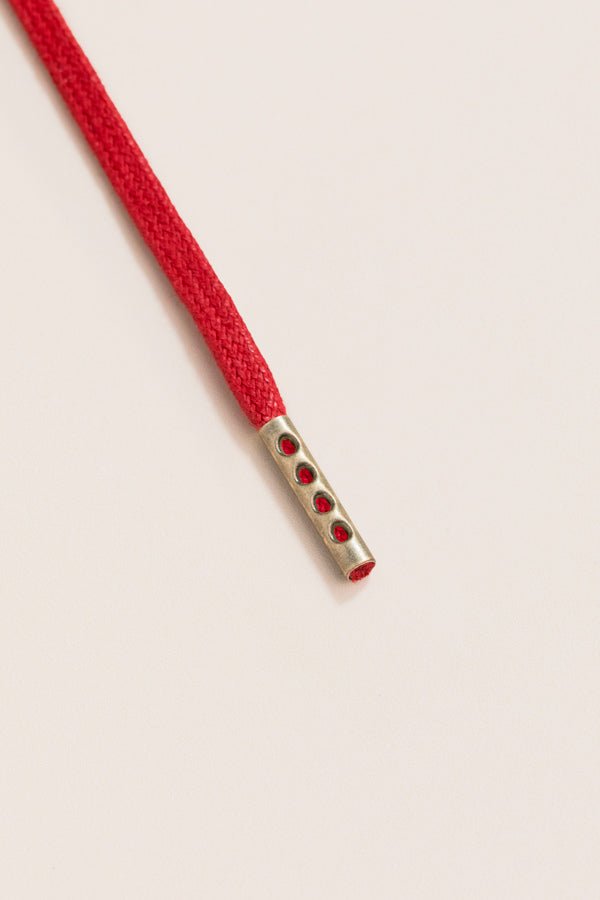 Cherry - 4mm round waxed shoelaces for boots and shoes made from 100% organic cotton - Senkels