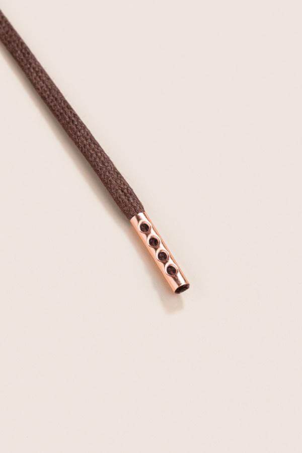 Chocolate Brown - 3mm Flat Waxed Shoelaces