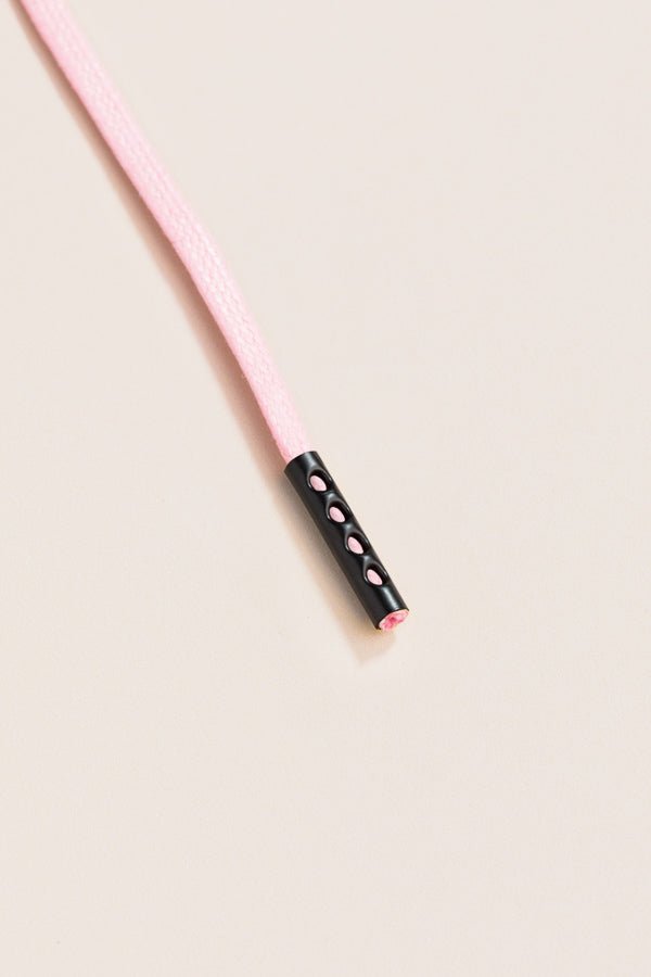 Flamingo Pink - 4mm round waxed shoelaces for boots and shoes made from 100% organic cotton - Senkels