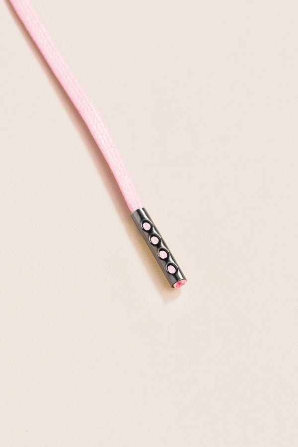Flamingo Pink - 4mm round waxed shoelaces for boots and shoes made from 100% organic cotton - Senkels