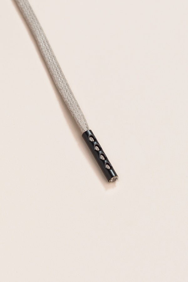 Graphite Grey - 4mm round waxed shoelaces for boots and shoes made from 100% organic cotton - Senkels