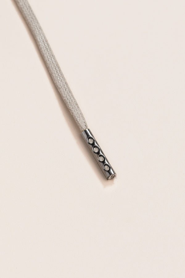 Graphite Grey - 4mm round waxed shoelaces for boots and shoes made from 100% organic cotton - Senkels