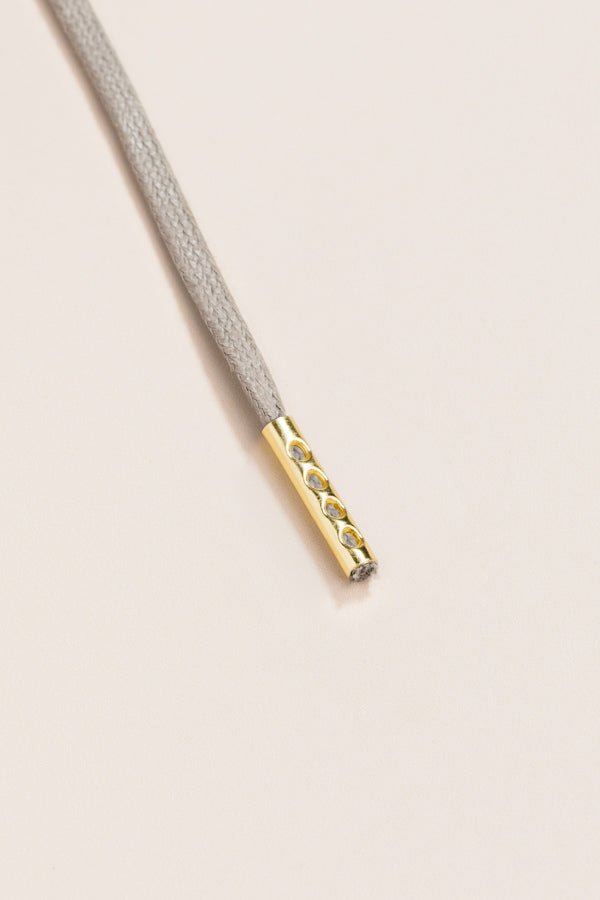 Graphite Grey - 4mm round waxed shoelaces for boots and shoes made from 100% organic cotton - Senkels