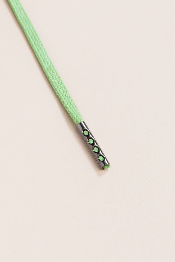 Grass Green - 4mm round waxed shoelaces for boots and shoes made from 100% organic cotton - Senkels