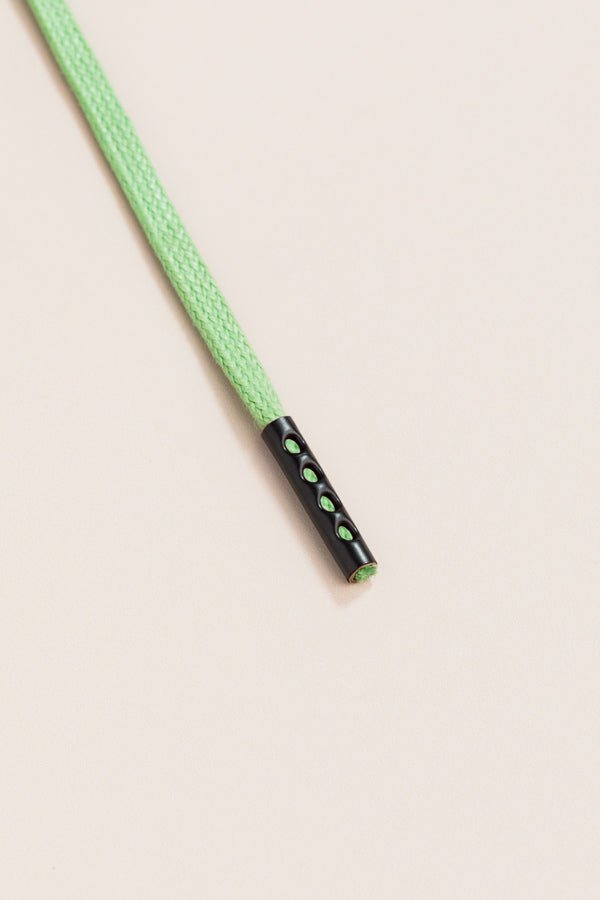Grass Green - 4mm round waxed shoelaces for boots and shoes made from 100% organic cotton - Senkels