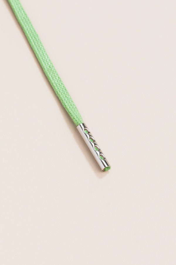 Grass Green - 4mm round waxed shoelaces for boots and shoes made from 100% organic cotton - Senkels