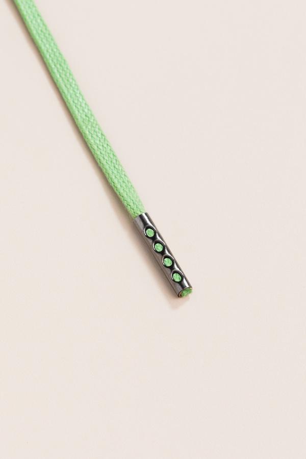 Grass Green - 3mm Flat Waxed Shoelaces