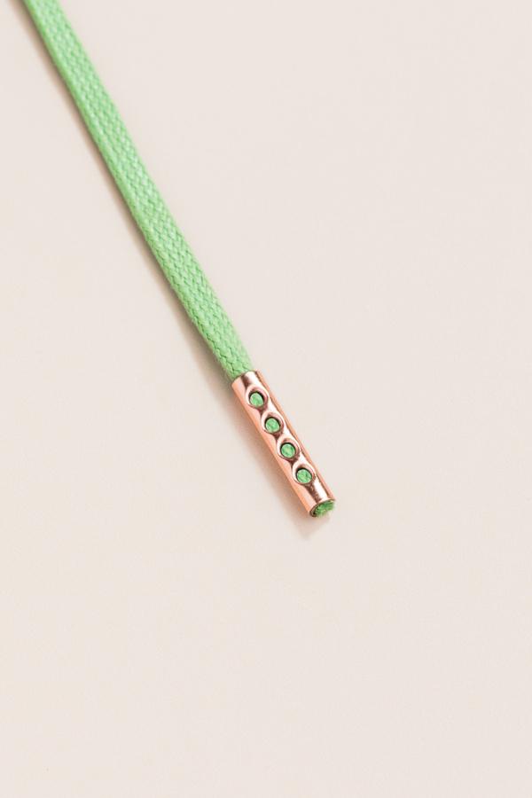 Grass Green - 3mm Flat Waxed Shoelaces