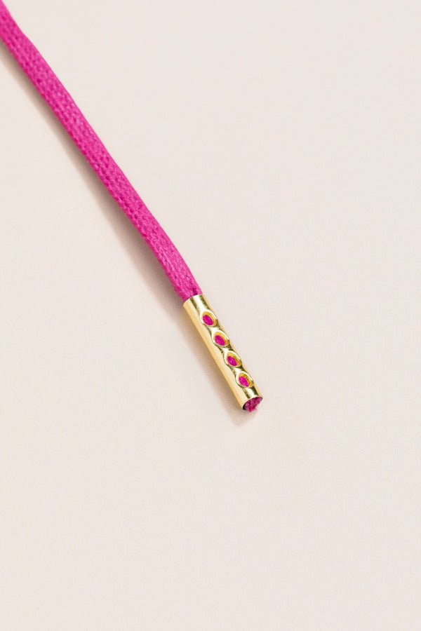 Hibiscus - 4mm round waxed shoelaces for boots and shoes made from 100% organic cotton - Senkels