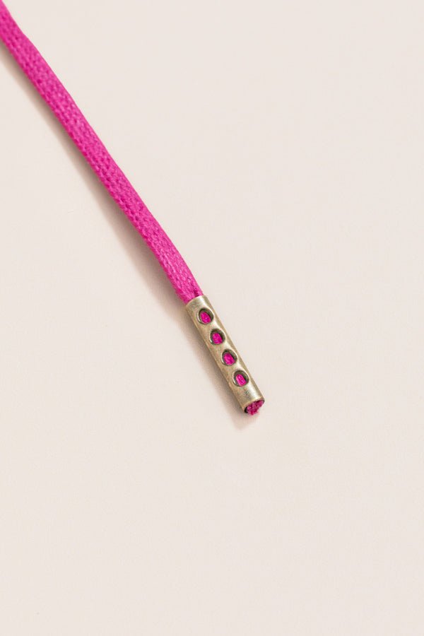 Hibiscus - 4mm round waxed shoelaces for boots and shoes made from 100% organic cotton - Senkels