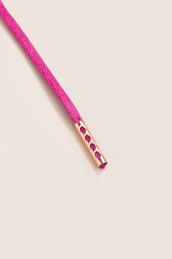 Hibiscus - 4mm round waxed shoelaces for boots and shoes made from 100% organic cotton - Senkels