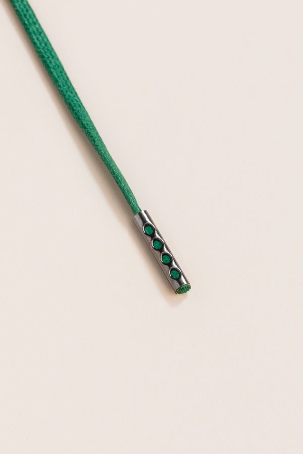 Hunter Green - 4mm round waxed shoelaces for boots and shoes made from 100% organic cotton - Senkels