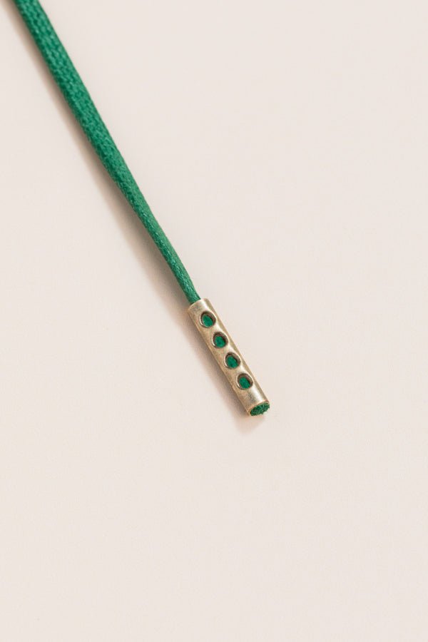 Hunter Green - 4mm round waxed shoelaces for boots and shoes made from 100% organic cotton - Senkels