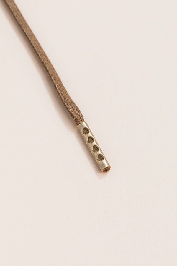Light Brown - 4mm round waxed shoelaces for boots and shoes made from 100% organic cotton - Senkels