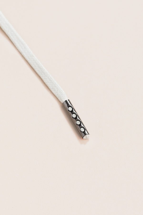 Light Grey - 4mm round waxed shoelaces for boots and shoes made from 100% organic cotton - Senkels
