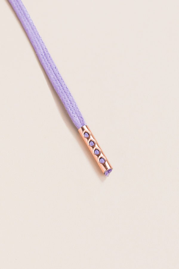 Lilac - 4mm round waxed shoelaces for boots and shoes made from 100% organic cotton - Senkels