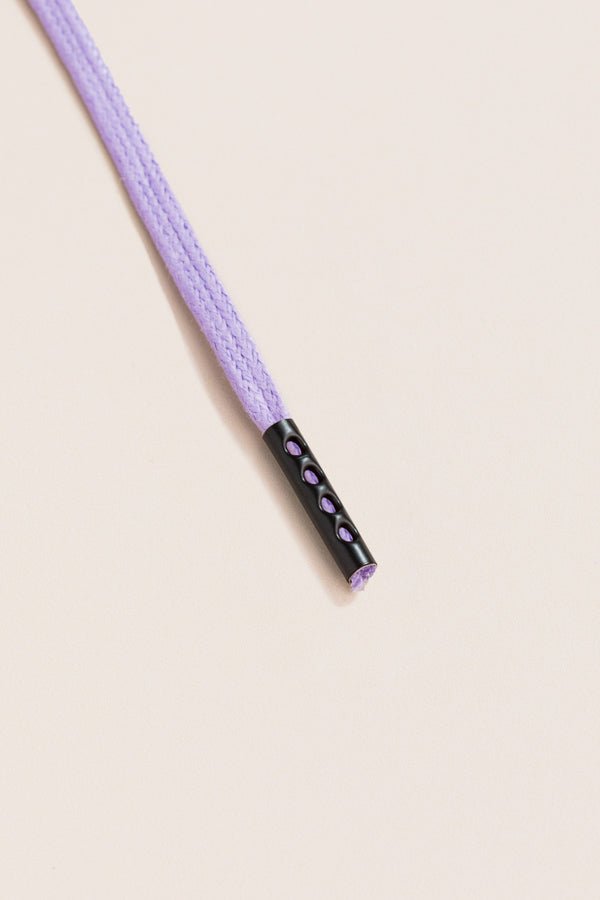 Lilac - 4mm round waxed shoelaces for boots and shoes made from 100% organic cotton - Senkels