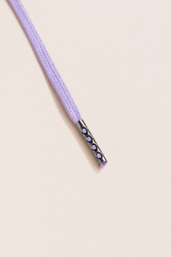 Lilac - 4mm round waxed shoelaces for boots and shoes made from 100% organic cotton - Senkels