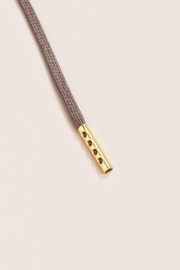 Mauve Grey - 4mm round waxed shoelaces for boots and shoes made from 100% organic cotton - Senkels