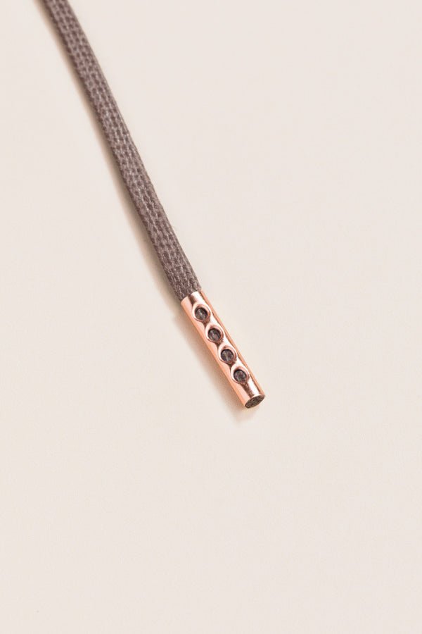Mauve Grey - 4mm round waxed shoelaces for boots and shoes made from 100% organic cotton - Senkels