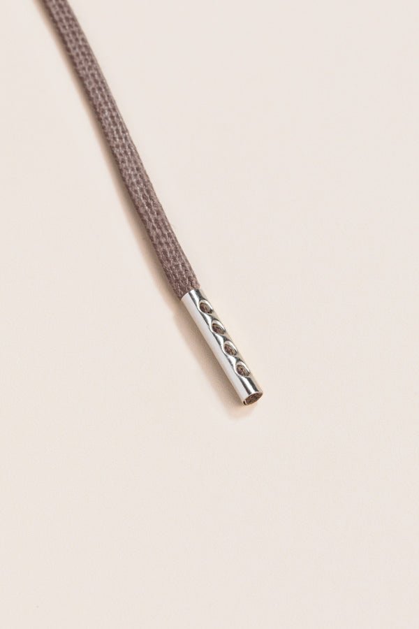 Mauve Grey - 4mm round waxed shoelaces for boots and shoes made from 100% organic cotton - Senkels