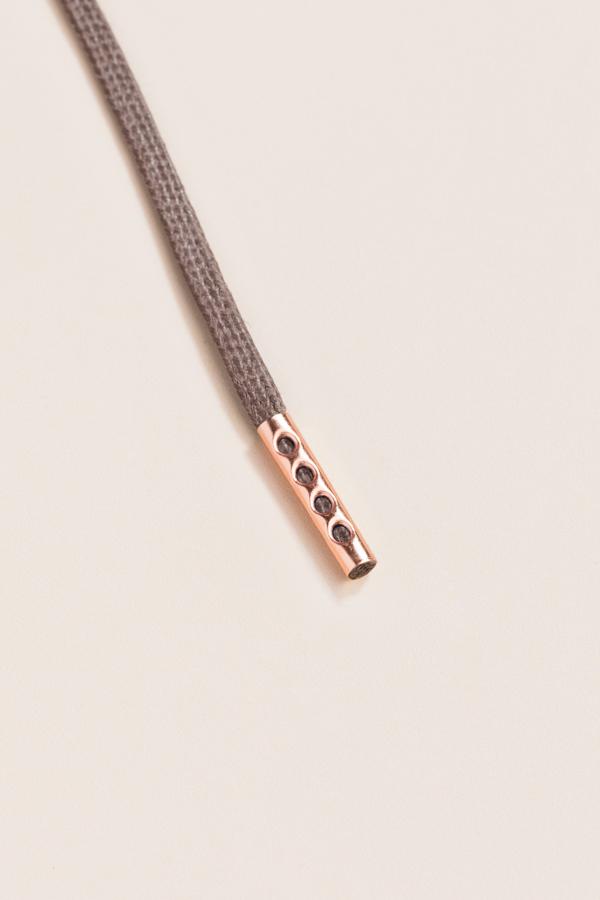Mauve Grey - 3mm Flat Waxed Shoelaces